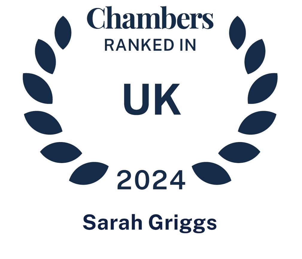 Chambers Top Ranked 2024 - Sarah Griggs